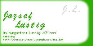 jozsef lustig business card